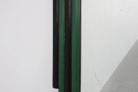 Image 1 of Miroir sculpté vert Art déco français, années 1930