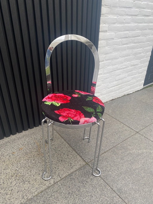 Sedia di design vintage cromata