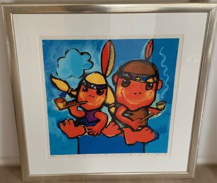 Ad Versteijnen - Serigrafia "Peace Pipe"