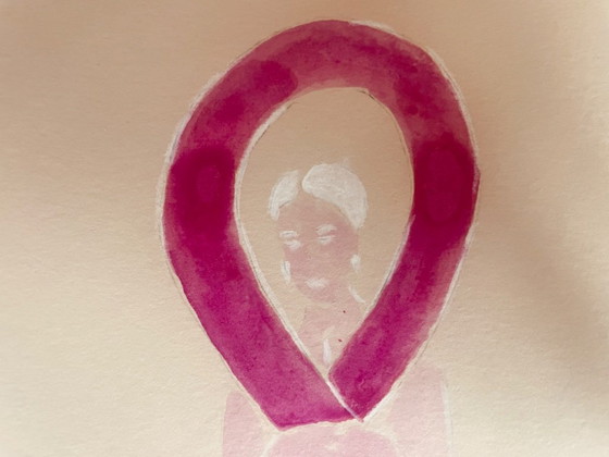 Quadro firmato ritratto femminile creazione per Ottobre Rosa « Apprivoiser » – Dipinti e disegni, Paper (photo 6 of 10)
