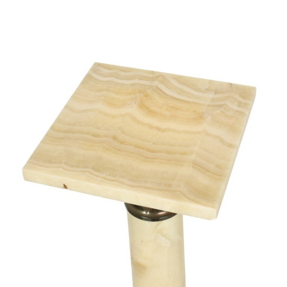 Image 1 of Piédestal de colonne antique en marbre et bronze