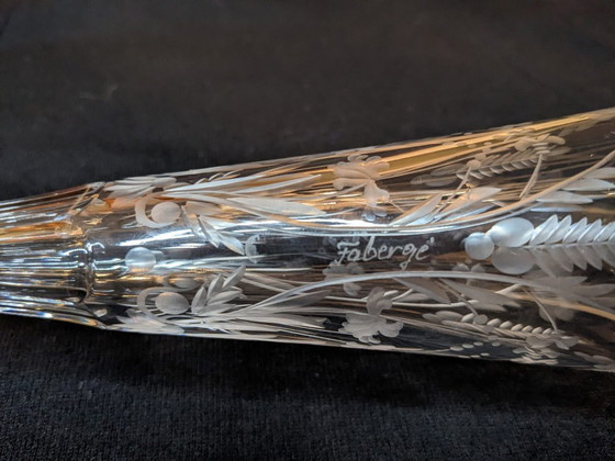 6x Fabergé Kristall Sektflöten – Gläser & Karaffe, Crystal (photo 3 of 5)