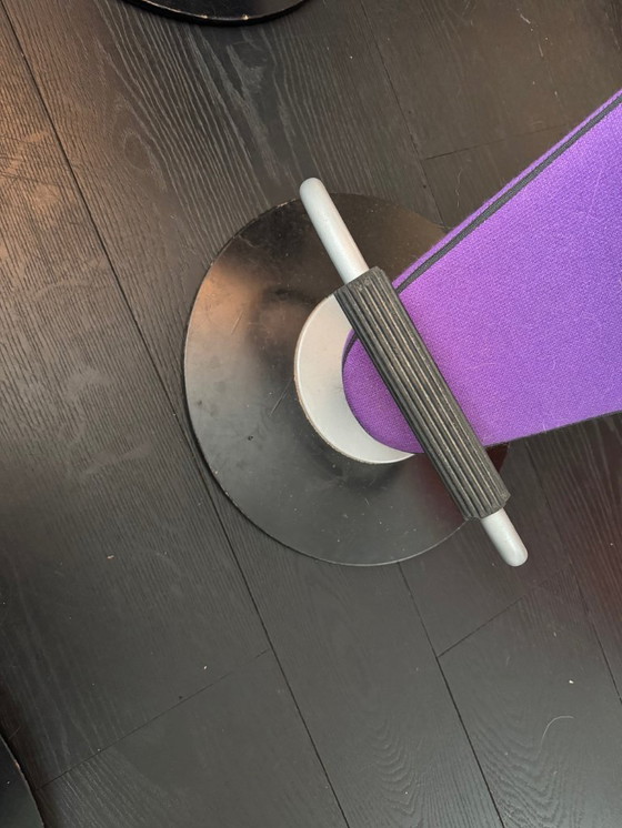 Image 1 of 2x Stokke Varier Peel con poggiapiedi viola e blu