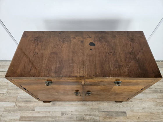 Image 1 of Art Decò sideboard in walnut burl from the 1940s