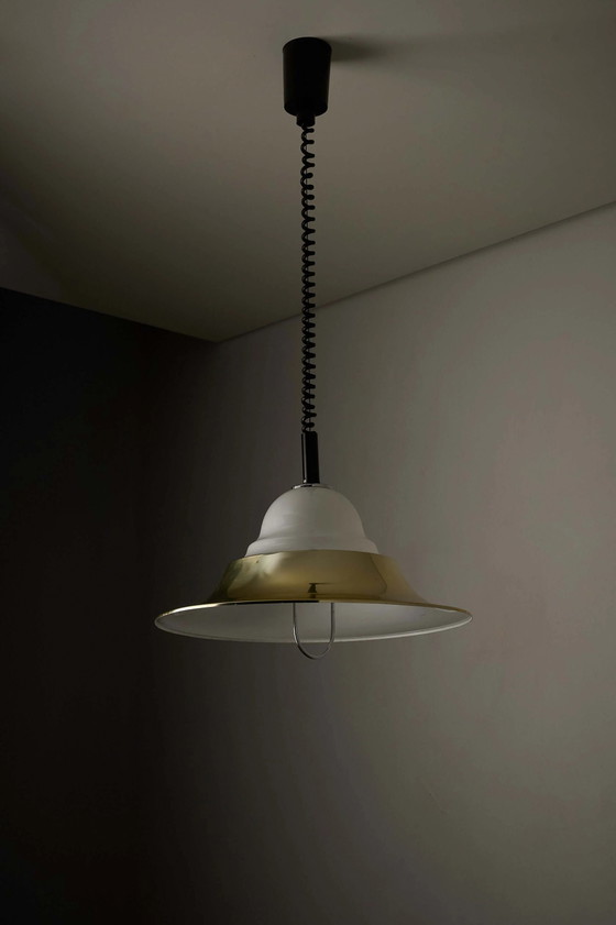 Lampada a Sospensione Modello 7565 in Ottone e Vetro Opale di Cosack, Cosack Leuchten, Plafoniere, Dorato (foto 3 di 7)