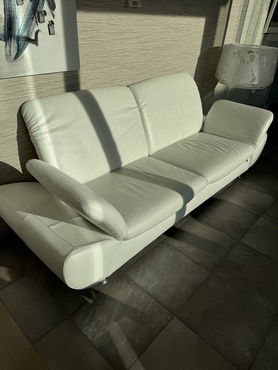 Image 1 of Prachtige wit lederen bank
