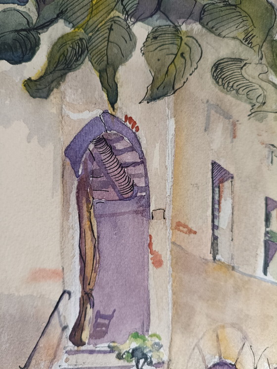 Image 1 of Watercolor Architecture and Landscape 1940s