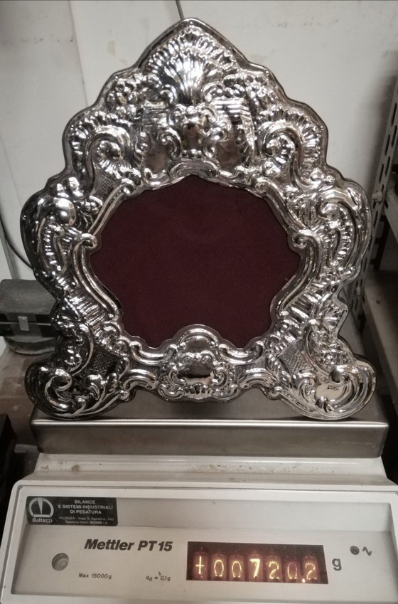 Image 1 of "Cartagloria" lijst/spiegel van 925 zilver, 30x30 cm