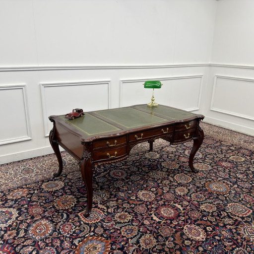 Klassischer Antiker Englischer Schreibtisch – bureau, Leather, Wood