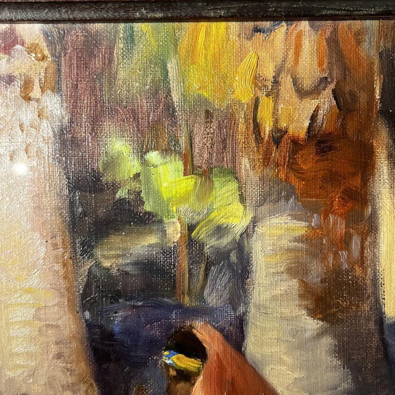 Charles Ernest Smets, Oasis de Tinghir, Maroc, années 1940, Huile sur toile, Encadré – Peintures et dessins (photo 10 of 12)