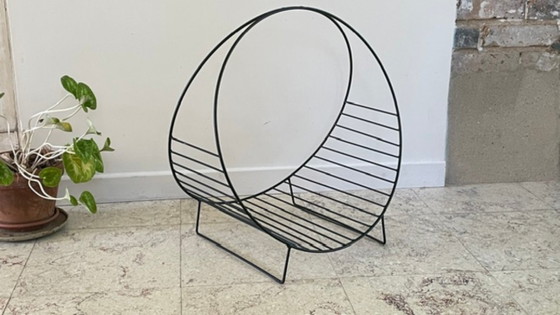 Vintage Magazine Rack Log Holder – Metal (photo 3 of 44)
