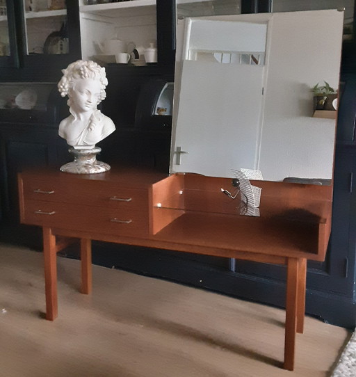 Mooie vintage teakhouten kaptafel jaren 60
