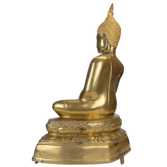 Buda tailandés antiguo – Período Rama V – Bronce dorado al fuego (54cm) – Esculturas (photo 8 of 17)