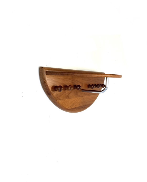 Image 1 of Appendiabiti da parete vintage in teak, Silkeborg Møbelfabrik '80