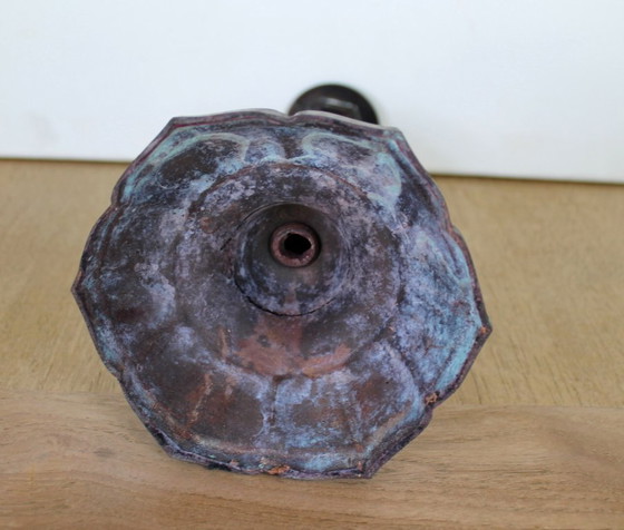 Image 1 of Candelabro antiguo de bronce estilo Luis XVI (siglo XVIII)