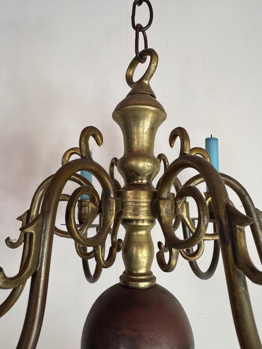 Dutch/Flemish globe chandelier with candles