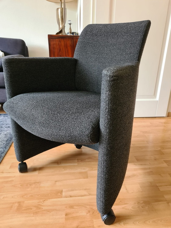 4 Leolux Dining Chairs – Plastic, Textile (photo 2 of 5)