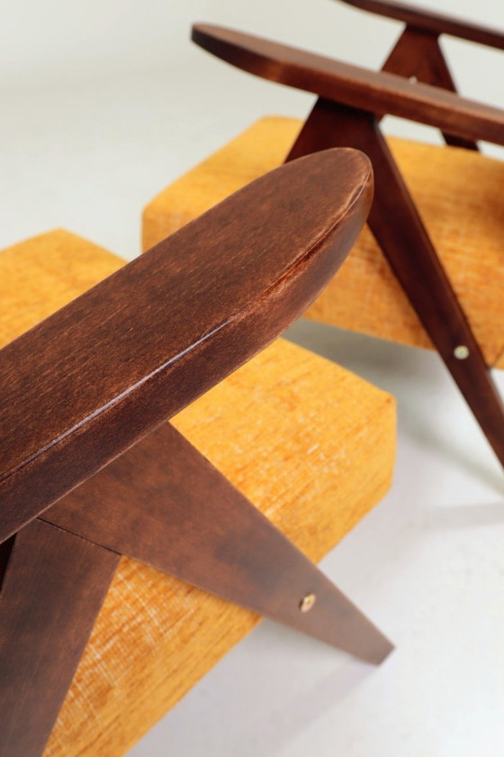 Image 1 of Pair of vintage longue chairs modern design 1980