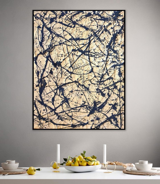 Black Golden Branches – Gemälde & Zeichnungen, Leinwand, Abstract (photo 9 of 17)