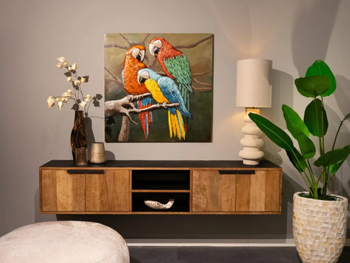 Art en métal 3D - Perroquets