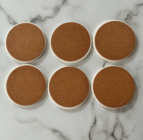 Image 1 of Set mit 6 ethnischen Keramikuntersetzern