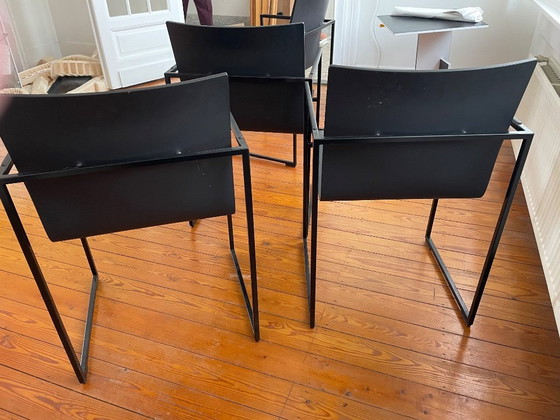 4 chaises Arco Cube Frame – Chaises de salle à manger, Metal, Wood (photo 8 of 9)