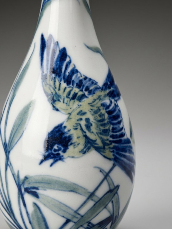 Limoges Porcelain Soliflore Vase – Bird Decoration – 18 cm (photo 6 of 7)