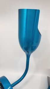 Image 1 of Tsé Tsé Aluminium Wandleuchten Blau, Frankreich (Satz von 2)