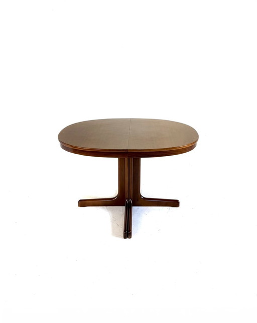 Vintage XL extendable teak dining table, Lübke '60