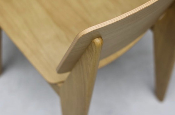 Image 1 of Chaise longue Vitra Jean Prouvé, totalmente de madera de roble natural: artesanía atemporal en roble macizo.