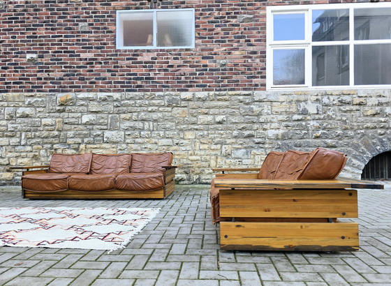 Image 1 of Hämeen Kalustaja 70s bancs canapé ensemble canapé vintage 