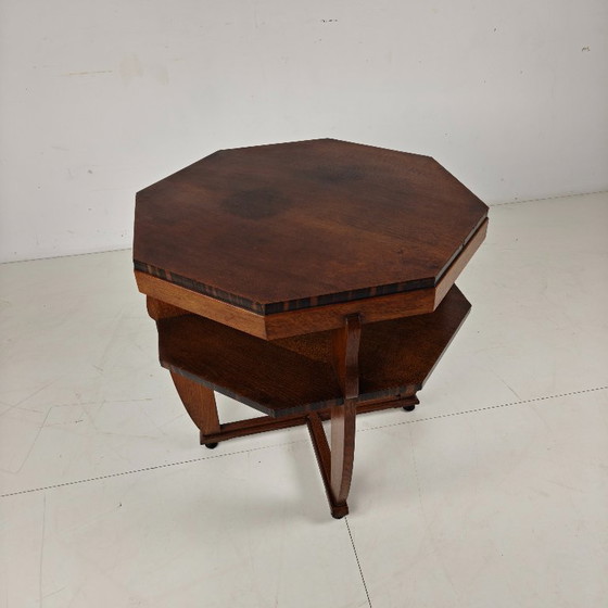 Image 1 of Salontafel in Amsterdamse School-stijl – Eikenhout met fineerinleg, circa 1920