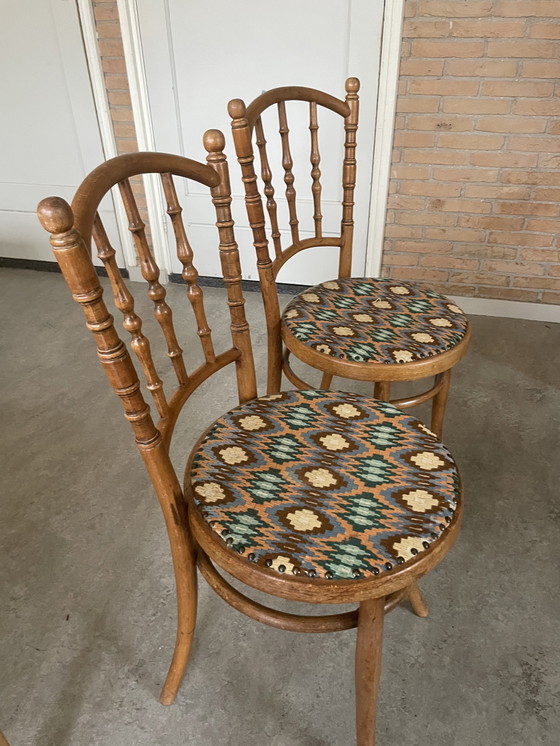 Image 1 of Twee eetkamerstoelen J&J Kohn, Wien