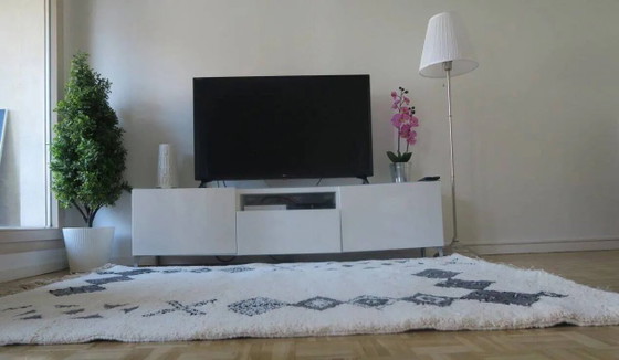 Wit handgemaakt traditioneel wollen vloerkleed 300/200cm – Vloerkleden en tapijten, Wool (photo 2 of 9)