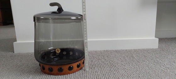 Image 1 of Ciotola e bicchieri vintage con bordo in rame