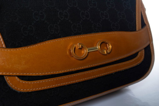 Gucci, Vintage GG Emaille Bag With Black Canvas – Shoulder bags, Calfskin (photo 12 of 12)