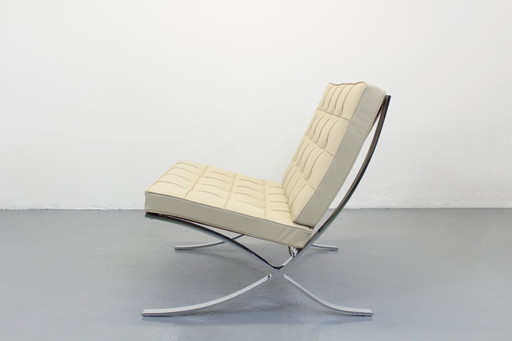 Asientos Knoll Barcelona Cuero Marfil Mies Van Der Rohe Knoll