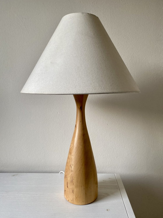 Image 1 of Vintage Scandinavian Wooden Table Lamp