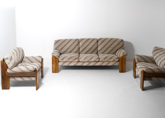 Canapé Vintage 'Sapporo' – Canapés 3 places, Wood, Textile (photo 15 of 16)