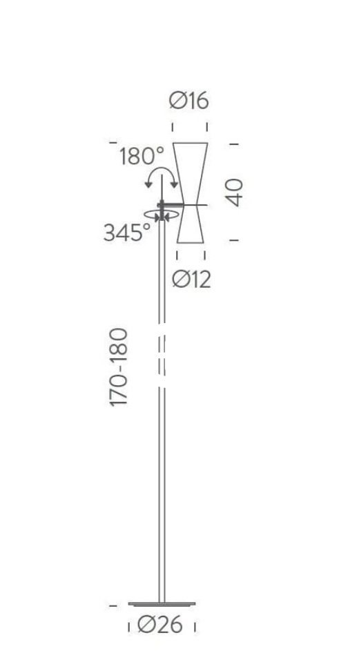 Image 1 of Nemo Parliament Vloerlamp wit grijs van Cassina, Le Corbusier