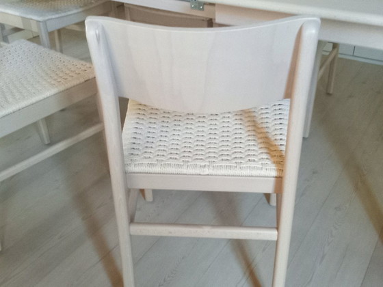 Image 1 of Set of table with 6 chairs in beech