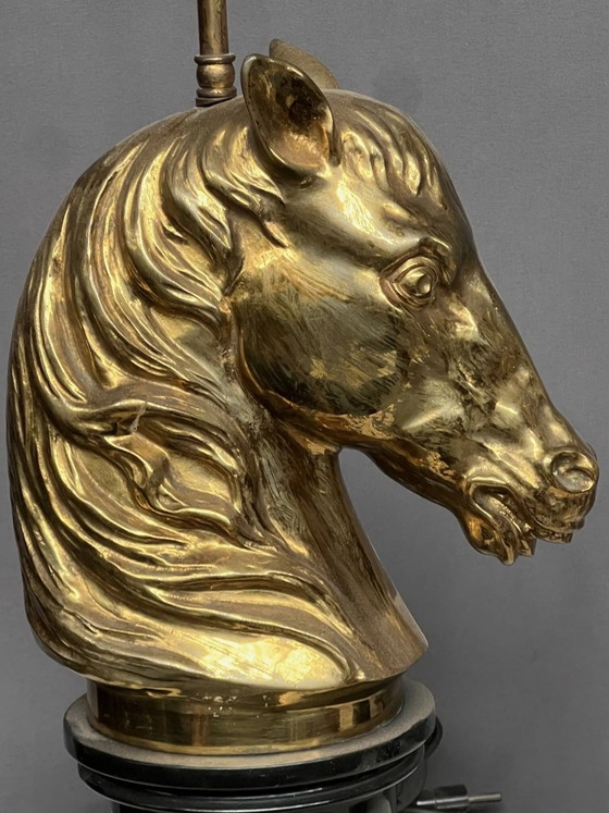 Coppia di lampade vintage di Maison Jansen. Bronzo massiccio, base in marmo. – Lampade da tavolo, Bronze (photo 5 of 7)