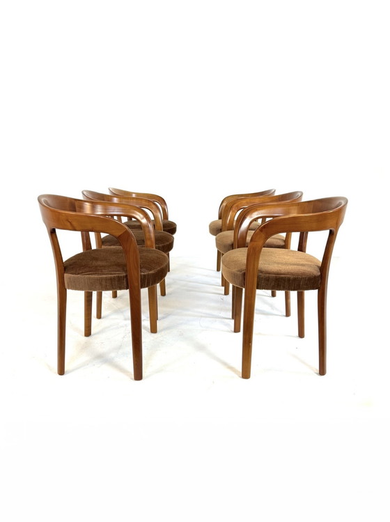 Image 1 of Set van 6 vintage eetkamerstoelen ‘60