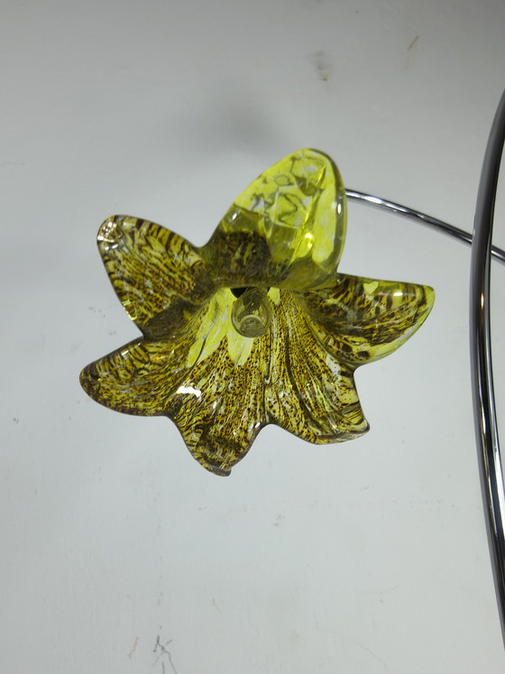 Image 1 of Lampe de table avec 2 abat-jour en verre G4 et variateur.