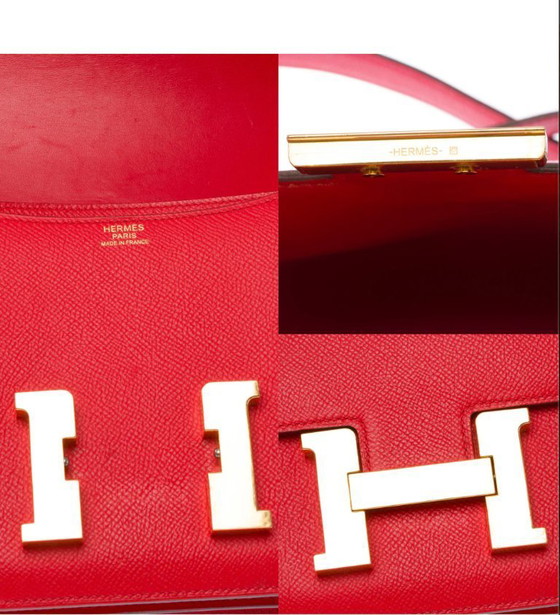 Image 1 of Bolso HERMES Constance en Cuir Rouge - 103476