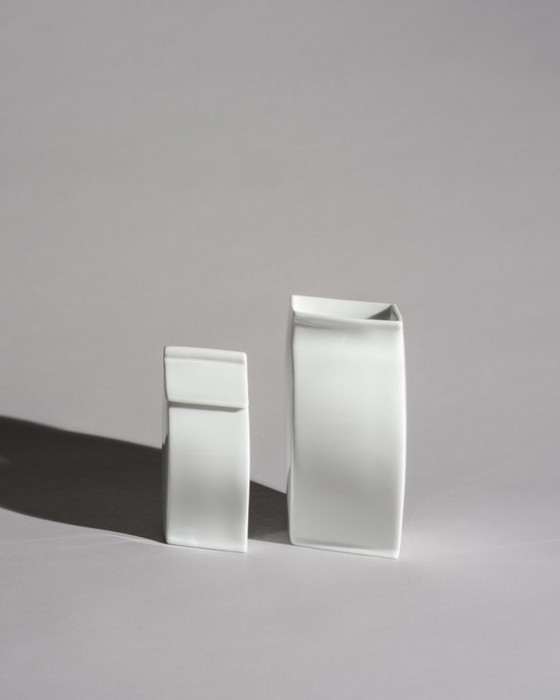 Image 1 of Rosenthal Tadao Amano Porcelaine Boîte à couvercle Sakura 4101/2 Japon Post-moderne SAKURA