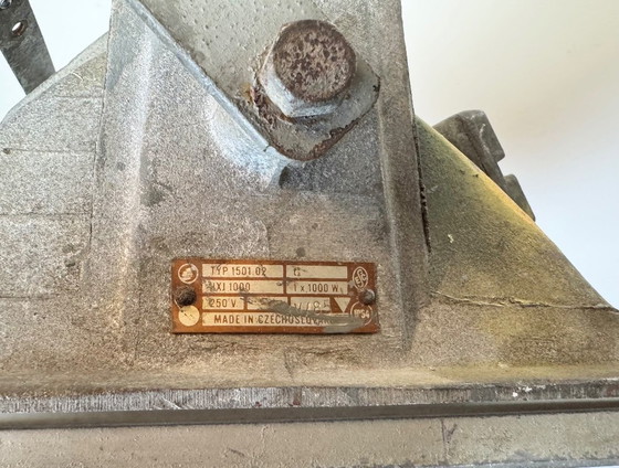 Image 1 of Faretto da teatro vintage grigio con copertura in vetro, anni '80