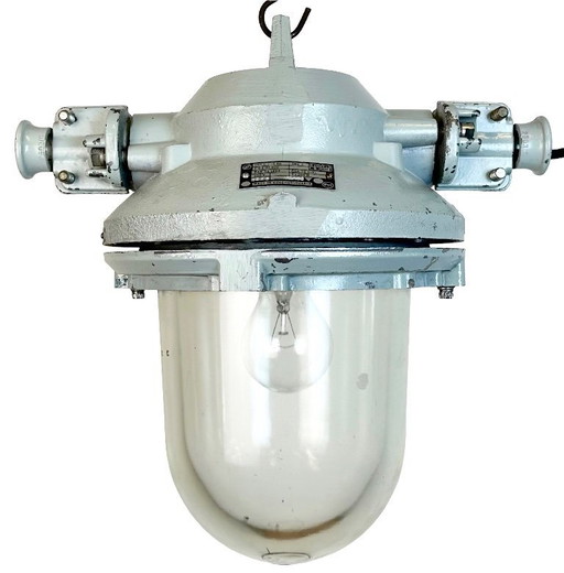 Grey Industrial Cast Aluminium Explosion Proof Light, 1970s