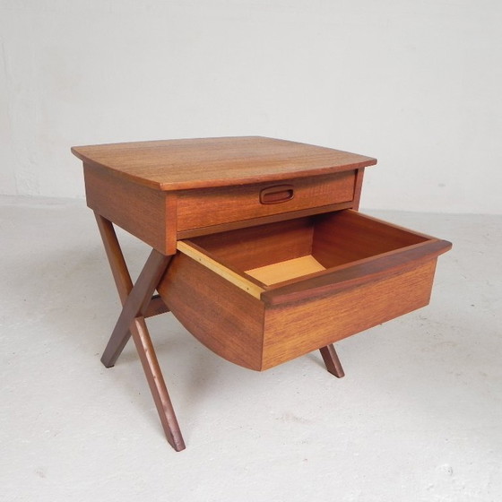 Image 1 of Kleine Kommode, Nähtisch mit 2 Schubladen, O.M.F., 1960er Jahre