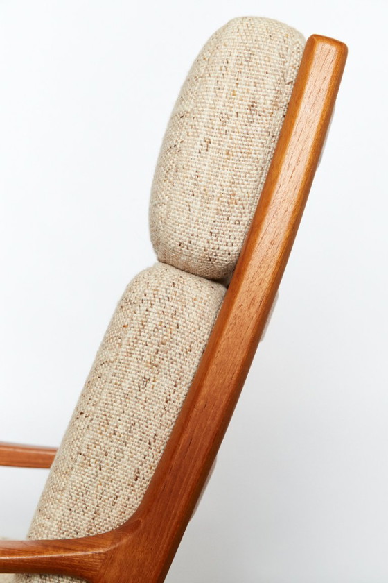 Image 1 of Poltrona Senator Mid-Century con schienale alto in teak di Ole Wanscher per Poul Jeppesen